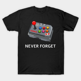 Never Forget Vintage Joy Stick Gamer T-Shirt